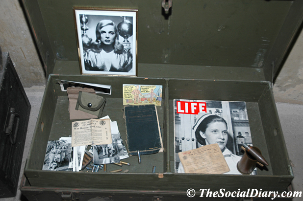 Magazines and photos in the World War II bunker